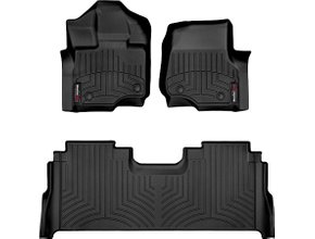 Килимки Weathertech Black для Ford Raptor (mkIII) 2021→ (зі сховищем під 2 поряд)