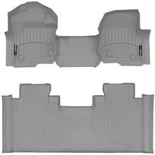 Коврики Weathertech Grey для Ford Super Duty (mkV) 2023→ (SuperCab)(1 ряд - цельный)