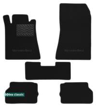 Двухслойные коврики Sotra Classic Black для Mercedes-Benz CL-Class (C140) 1992-1998