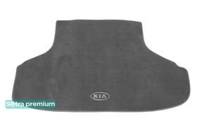 Двухслойные коврики Sotra Premium Grey для Kia Opirus / Amanti (mkI)(багажник) 2003-2010