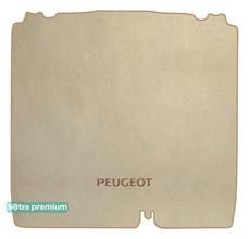 Двошарові килимки Sotra Premium Beige для Peugeot 407 (mkI)(седан)(багажник) 2003-2010