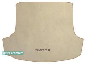 Двухслойные коврики Sotra Premium Beige для Skoda Octavia (mkII)(A5)(лифтбэк)(багажник) 2004-2012