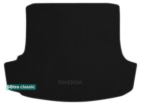 Двухслойные коврики Sotra Classic Black для Skoda Octavia (mkII)(A5)(лифтбэк)(багажник) 2004-2012