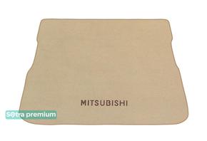 Двухслойные коврики Sotra Premium Beige для Mitsubishi Grandis (mkI)(сложенный 3 ряд)(багажник) 2003-2011