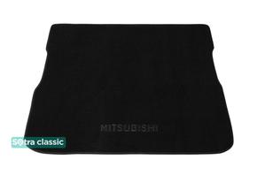 Двухслойные коврики Sotra Classic Black для Mitsubishi Grandis (mkI)(сложенный 3 ряд)(багажник) 2003-2011