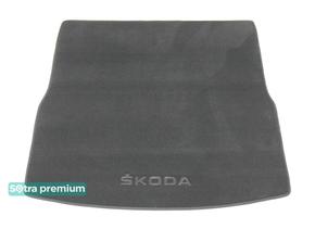 Двухслойные коврики Sotra Premium Grey для Skoda Superb (mkII)(универсал)(багажник) 2008-2015