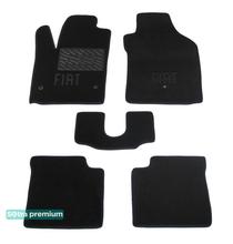 Двухслойные коврики Sotra Premium Black для Fiat 500 (mkI)(3 люверса) 2007→ (USA)