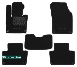 Двухслойные коврики Sotra Premium Black для Volvo XC90 (mkII)(не гибрид)(1-2 ряд) 2015-2022