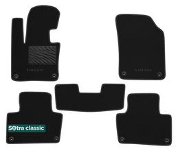 Двухслойные коврики Sotra Classic Black для Volvo XC90 (mkII)(гибрид)(1-2 ряд) 2015-2022