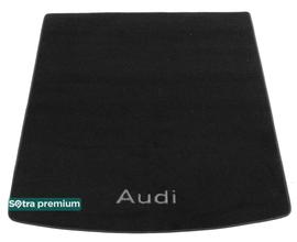 Двухслойные коврики Sotra Premium Black для Audi Q7 (mkI)(ширина по крепления)(багажник) 2006-2014