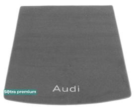 Двухслойные коврики Sotra Premium Grey для Audi Q7 (mkI)(ширина по крепления)(багажник) 2006-2014