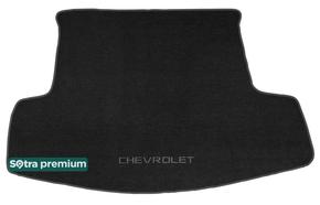 Двухслойные коврики Sotra Premium Black для Chevrolet Captiva (mkI)(сложенный 3 ряд)(багажник) 2006-2018
