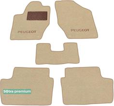 Двошарові килимки Sotra Premium Beige для Peugeot 308 (mkI) 2007-2013