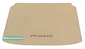Двухслойные коврики Sotra Premium Beige для Peugeot 308 (mkI)(хетчбек)(багажник) 2007-2013