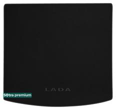 Двухслойные коврики Sotra Premium Black для Лада Приора (2170)(багажник) 2007-2017