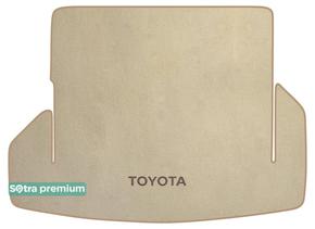 Двухслойные коврики Sotra Premium Beige для Toyota Highlander (mkII)(не гибрид)(сложенный 3 ряд)(багажник) 2007-2013