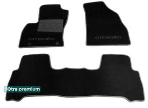 Двухслойные коврики Sotra Premium Black для Citroen Nemo (mkI)(1-2 ряд) 2008-2017