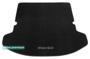 Двухслойные коврики Sotra Premium Black для Mazda CX-9 (mkI)(сложенный 3 ряд)(багажник) 2007-2015