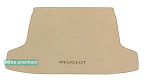 Двошарові килимки Sotra Premium Beige для Peugeot 508 (mkI)(седан)(не гібрид)(багажник) 2010-2018