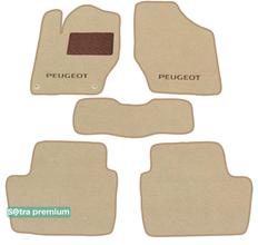 Двошарові килимки Sotra Premium Beige для Peugeot 408 (mkI) 2010-2014