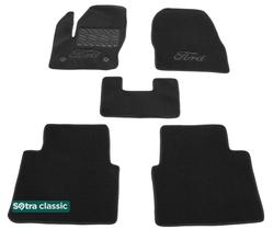 Двухслойные коврики Sotra Classic Black для Ford Tourneo Connect (mkII)(1-2 ряд) 2013-2023