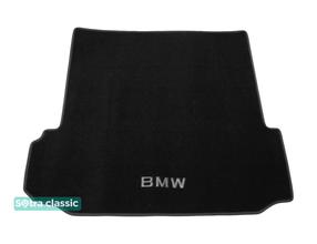 Двошарові килимки Sotra Classic 7mm Black для BMW X5 (F15; F85)(частичное перекрытие полозьев)(багажник) 2014-2018