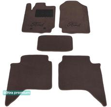Двошарові килимки Sotra Premium Chocolate для Ford Ranger (T6)(double cab) 2011-2022 - Фото 1