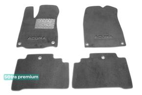 Двухслойные коврики Sotra Premium Grey для Acura MDX (mkIII)(1-2 ряд) 2014-2020