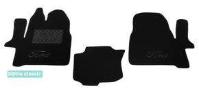 Двухслойные коврики Sotra Classic Black для Ford Tourneo / Transit (mkVII)(без клипс)(1 ряд) 2014→