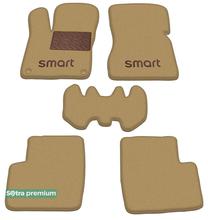 Двухслойные коврики Sotra Premium Beige для Smart ForFour (mkII)(W453) 2014-2021 - Фото 1