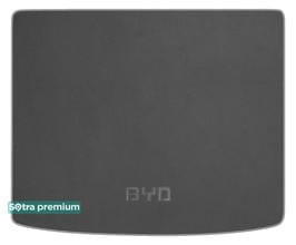 Двухслойные коврики Sotra Premium Grey для BYD Song Plus (mkI)(багажник) 2020→