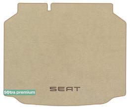 Двухслойные коврики Sotra Premium Beige для Seat Leon (mkIII)(хетчбэк)(багажник) 2012-2020