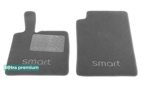 Двошарові килимки Sotra Premium Grey для Smart ForTwo (mkII)(W451)(с клипсами) 2007-2014