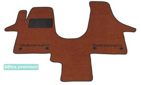 Двошарові килимки Sotra Premium Terracotta для Volkswagen Transporter / Caravelle / Multivan (T5-T6)(1 ряд - 2 места)(4 кліпси)(1 ряд) 2003→