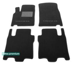 Двухслойные коврики Sotra Premium Black для Chrysler Pacifica (mkI)(1-2 ряд) 2004-2008 - Фото 1