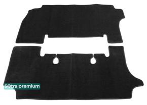 Двухслойные коврики Sotra Premium Black для Toyota Previa (mkI)(2-3 ряд) 1990-1999