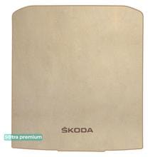 Двухслойные коврики Sotra Premium Beige для Skoda Superb (mkIII)(универсал)(нижний уровень)(багажник) 2015-2023 - Фото 1