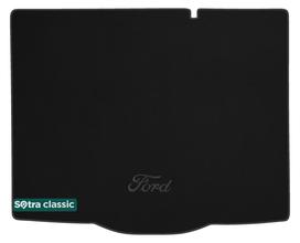 Двухслойные коврики Sotra Classic Black для Ford Focus (mkIV)(хетчбек)(нижний)(с докаткой)(багажник) 2018→