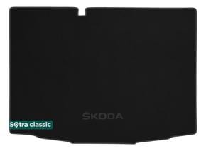 Двухслойные коврики Sotra Classic Black для Skoda Fabia (mkIII)(хетчбэк)(нижний уровень)(багажник) 2014-2021 - Фото 1