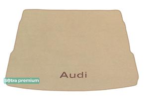 Двошарові килимки Sotra Premium Beige для Audi Q5/SQ5 (mkII)(з сіткою в лівій ніші)(верхній)(багажник) 2017→