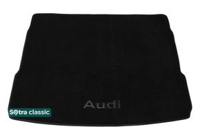 Двошарові килимки Sotra Classic 7mm Black для Audi Q5/SQ5 (mkII)(з сіткою в лівій ніші)(верхній)(багажник) 2017→