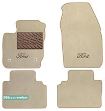 Двошарові килимки Sotra Premium Beige для Ford Tourneo Courier (mkI) 2014→ - Фото 1