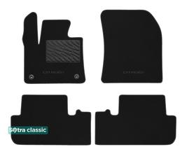 Двухслойные коврики Sotra Classic Black для DS 7 Crossback (mkI)(ковер 2 ряда раздельный) 2017→