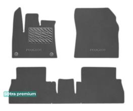 Двухслойные коврики Sotra Premium Grey для Peugeot Rifter (mkIII)(пассажир с регулировками)(круглые клипсы)(1-2 ряд) 2018→