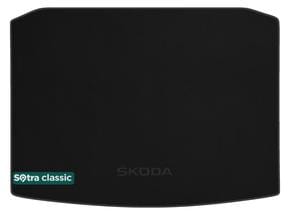 Двухслойные коврики Sotra Classic Black для Skoda Karoq (mkI)(передний привод)(с нишей под докатку)(багажник) 2017→