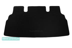 Двухслойные коврики Sotra Premium Black для SsangYong Rodius (mkI)(3 ряда сидений)(багажник) 2004-2013