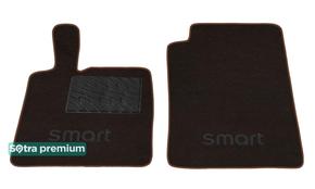 Двухслойные коврики Sotra Premium Chocolate для Smart ForTwo (mkII)(W451)(без клипсами) 2007-2014