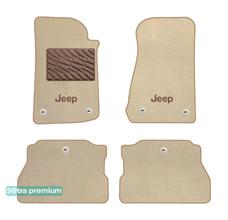 Двухслойные коврики Sotra Premium Beige для Jeep Wrangler Unlimited (mkIV)(JL)(4xe)(гибрид) 2021→