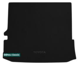 Двухслойные коврики Sotra Classic Black для Toyota Highlander (mkIV)(с сабвуфером)(сложенный 3 ряд)(багажник) 2019→