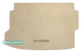 Двухслойные коврики Sotra Premium Beige для Hyundai Bayon (mkI)(верхний уровень)(багажник) 2021→